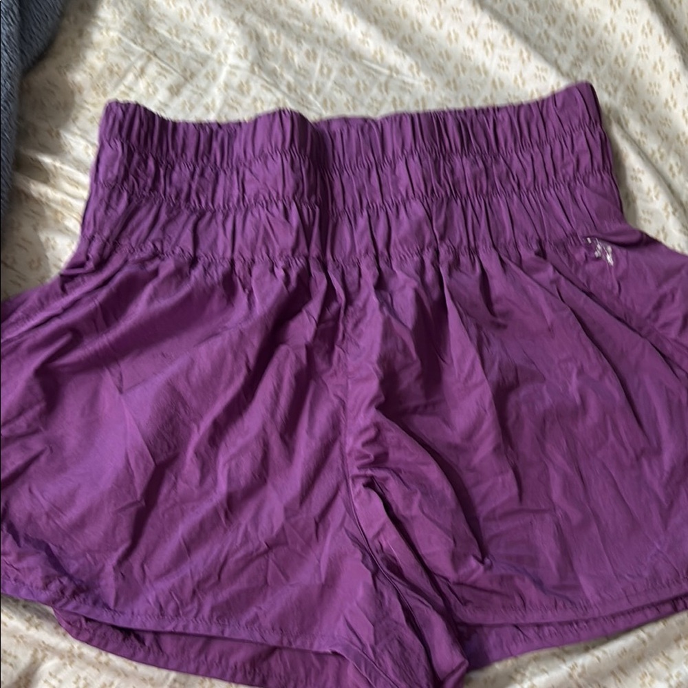 Free People Purple Athletic Shorts with Flowy Design